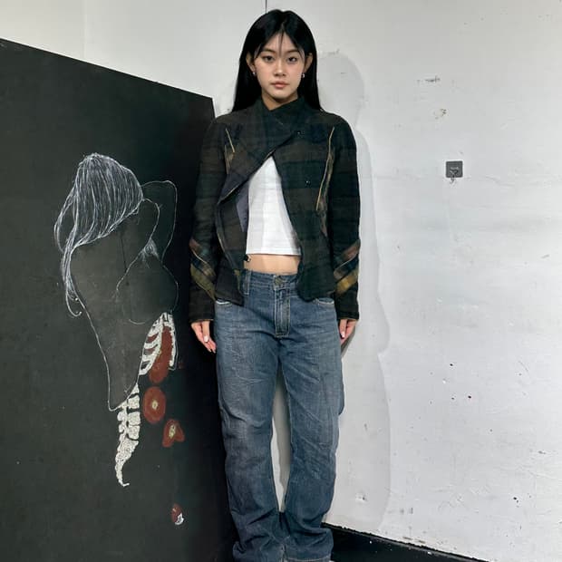 Jpn 일본빈티지 이자벨마랑 아카이브 패치 투버튼 자켓