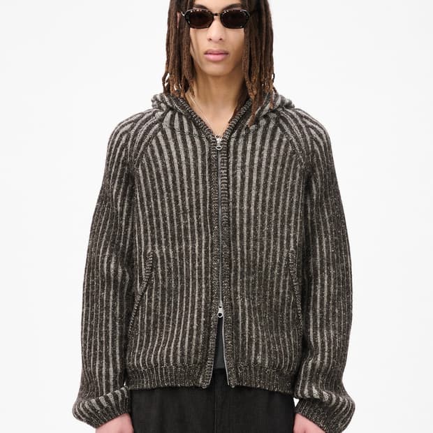 [44,46,48,50,52]아워레가시 25fw 레벨 후드집업/브라운