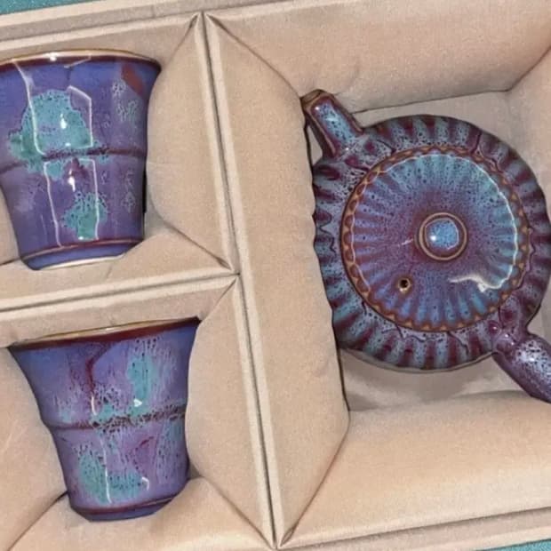 중국 허난성 위저우 핑산준요 도자기 균자 세트