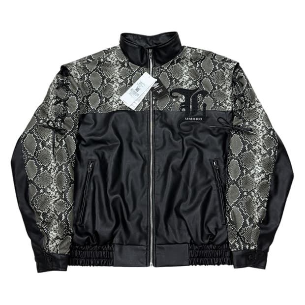 엄브로 X LEEY 비건 레더 패딩 자켓 XS 85