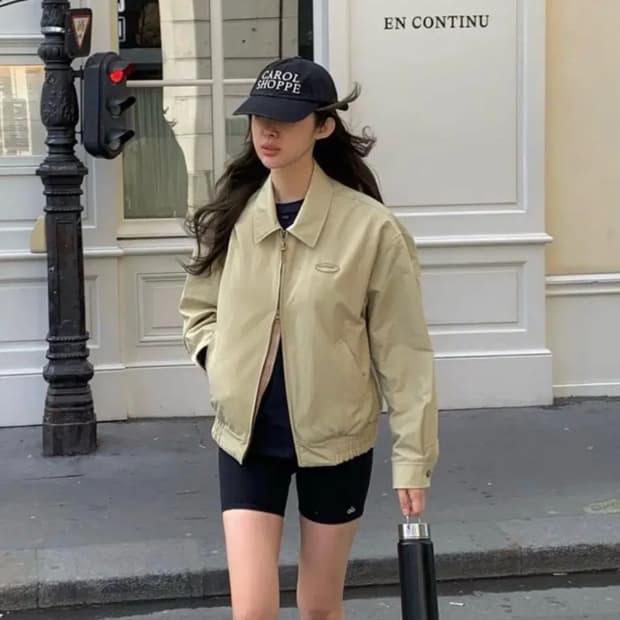 커버낫 스모킹 헤링턴 자켓 Beige (차정원착용)