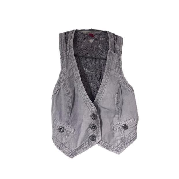 베스트 조끼 긱시크 모리 너드 고스 갸루 00s 공겜 그레이 그런지