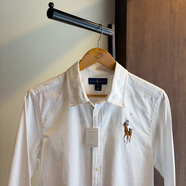 16341 - 폴로 랄프로렌 화이트 빅로고 셔츠