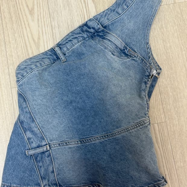 자라 언발 데님탑