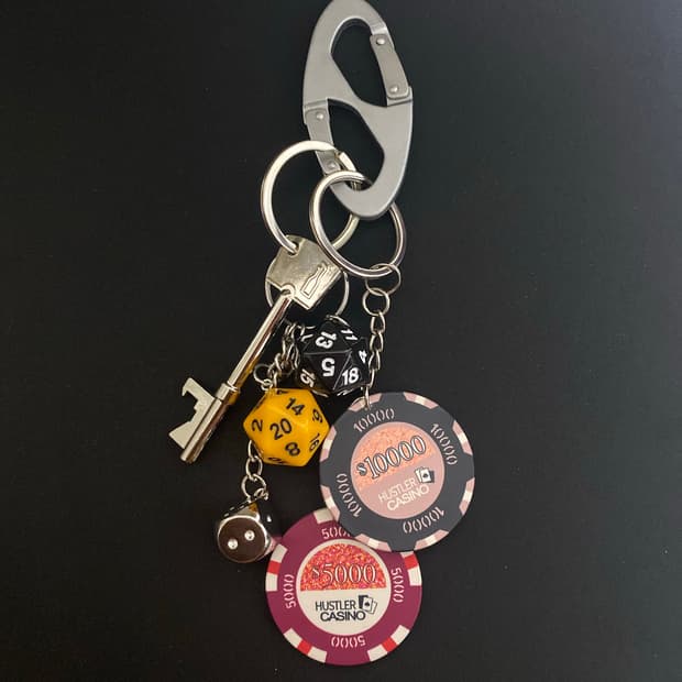 카지노 칩 팬던트 키링 