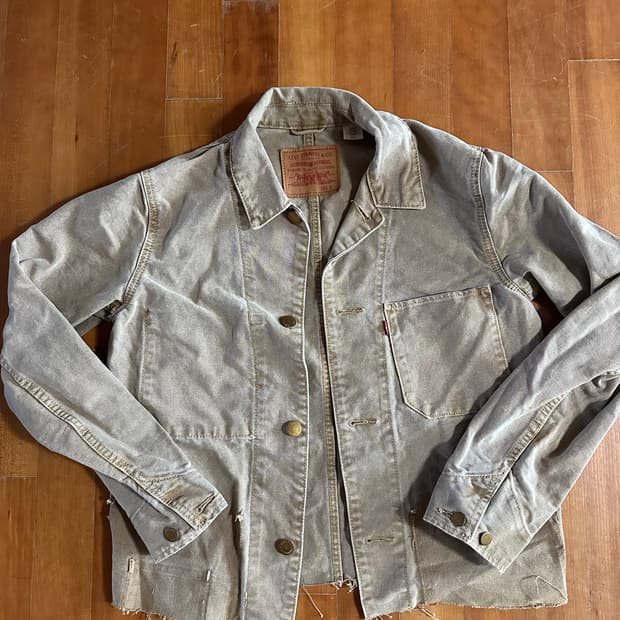 리바이스 커팅 캔버스 워크 자켓 S