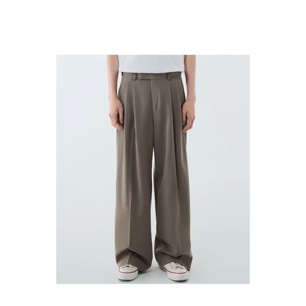 무신사 스탠다드 슈퍼 와이드 히든 밴딩 슬랙스