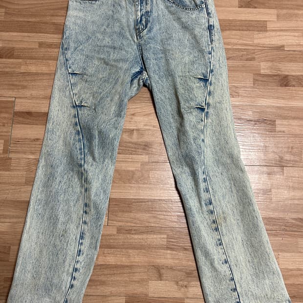 비슬로우 연청데님팬츠