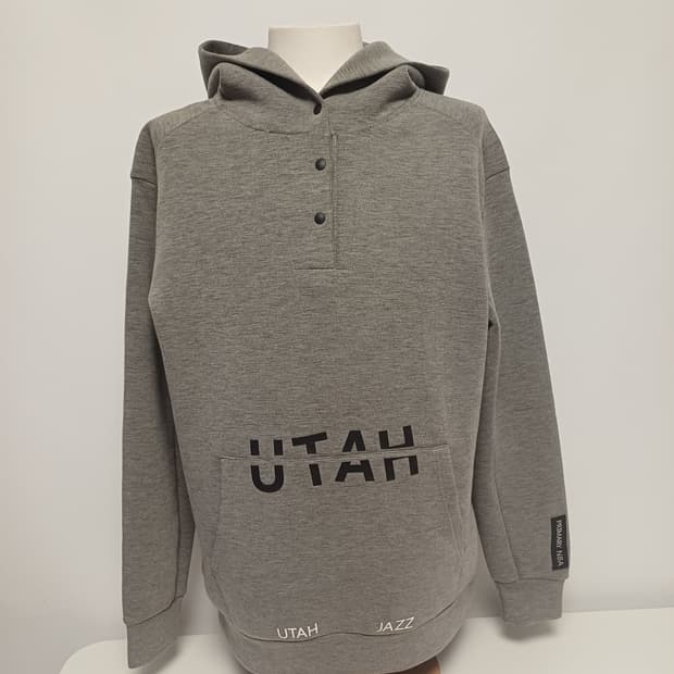 [M] NBA 유타 재즈 스냅 버튼 유틸리티 후드 (그레이)