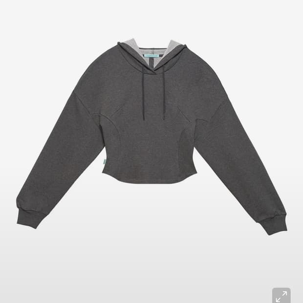 인스턴트펑크 슬림 크롭 후디