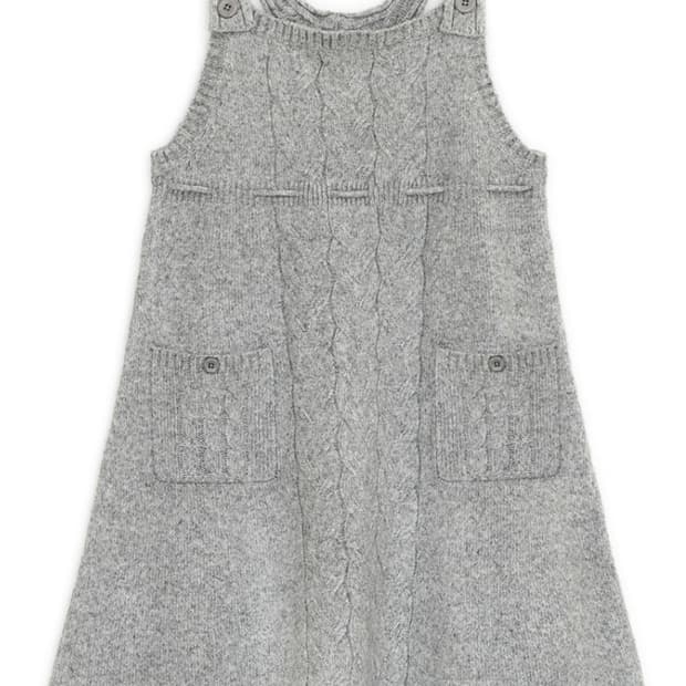 허그유어스킨 Strap knit dress (Gray)