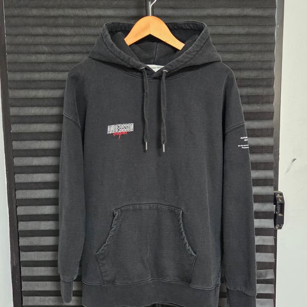 [앤더슨벨] 유니섹스 17A/W 메인 라벨 후드티 | 00122