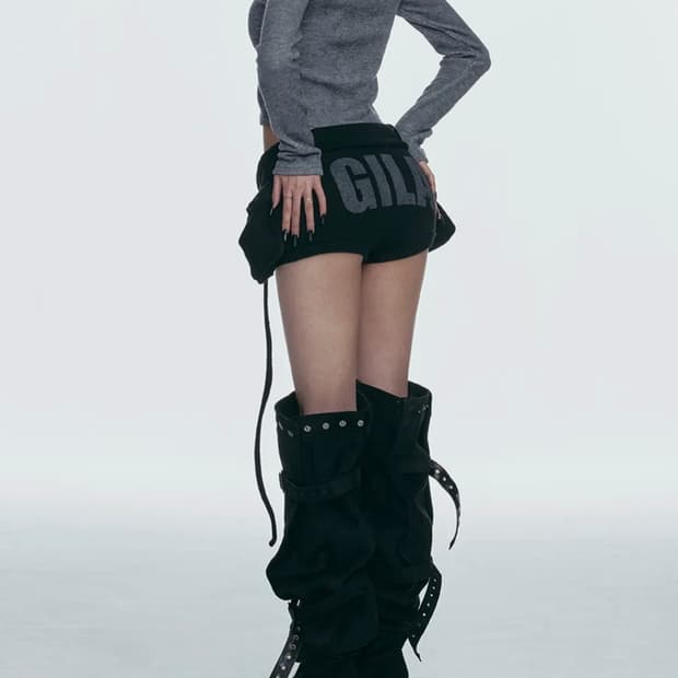 길라아카이브 BOLD LOGO POCKET KNIT SHORTS