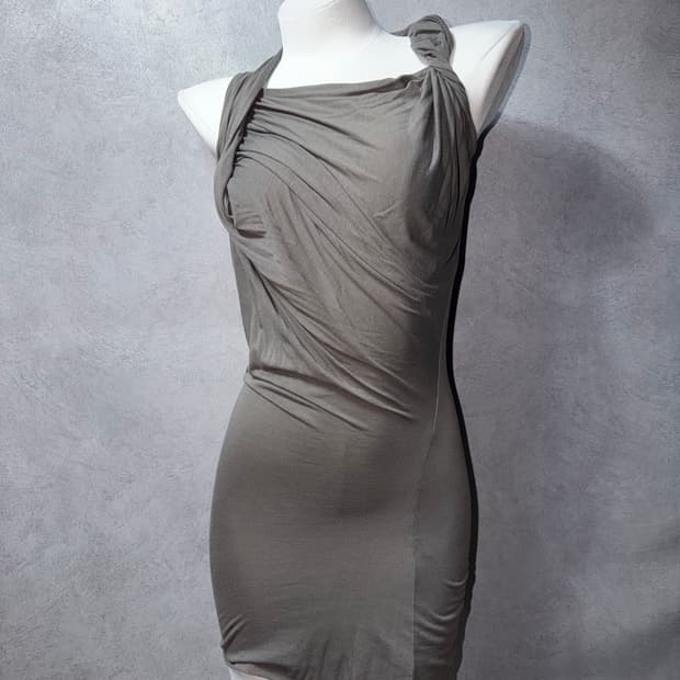 릭오웬스 드레이프 슬리브리스 원피스