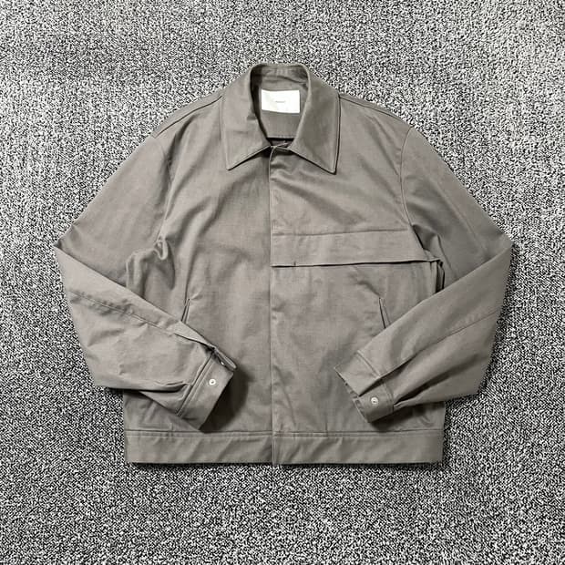 빈티지9. 비이커 Beaker 포켓 디테일 면 자켓 그레이