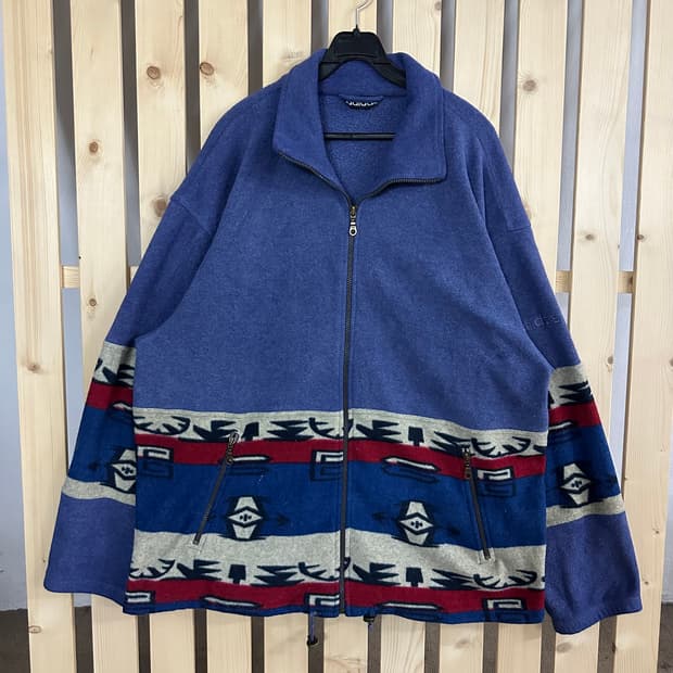 (XL) 아디다스 80s 퍼플 에스닉 올드스쿨 플리스 후리스