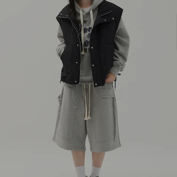 밈더워드로브 드로우스트링 패딩 베스트 Free _ 공용