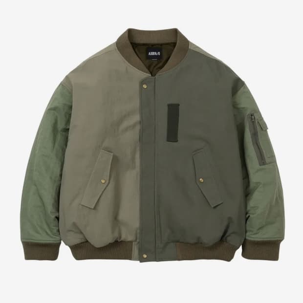 아조바이아조 나일론 믹스드 봄버 ma-1 마원 자켓 XL