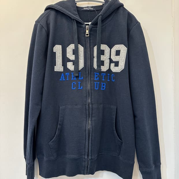 100) 헨어스 에드윈 네이비 후드 집업
