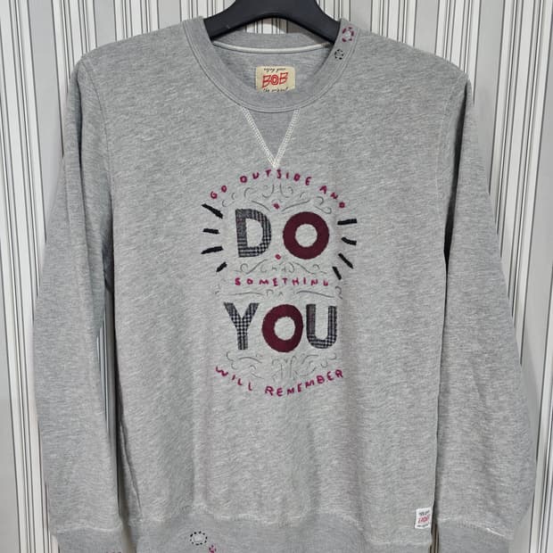 (100)[BOB] 이태리정품 남성 빈티지핏 기모맨투맨