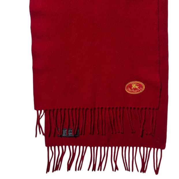 버버리 로고 패치 램스울 머플러 목도리