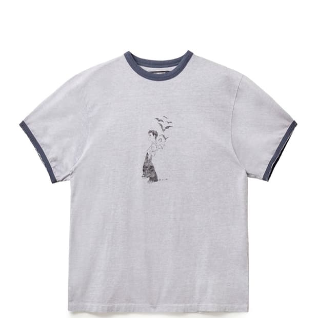 2) 해칭룸 Vampire Kid Ringer Tee Dyed Grey