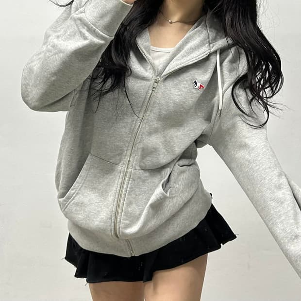 메종키츠네 신형 폭스 그레이 후드집업(XL)
