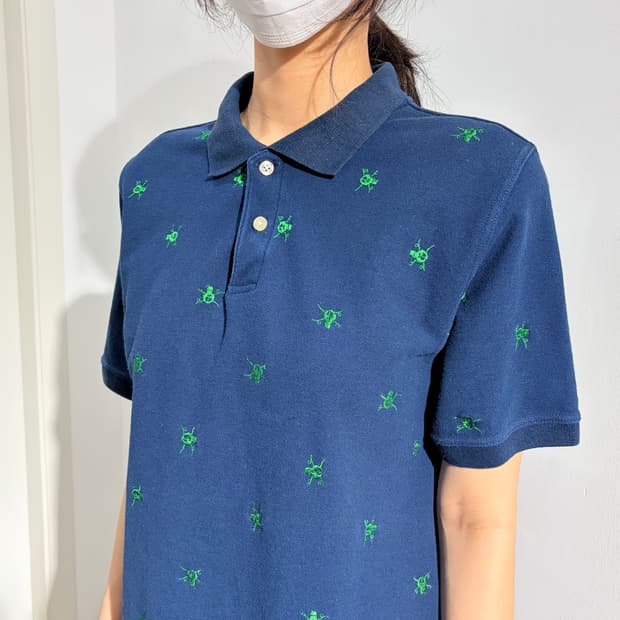 Stussy 스투시 멀티 로고 카라 반팔 티셔츠