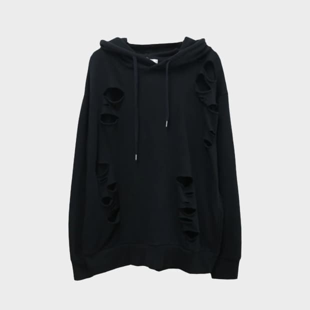 SUGGESTION 절개 후드티 61076