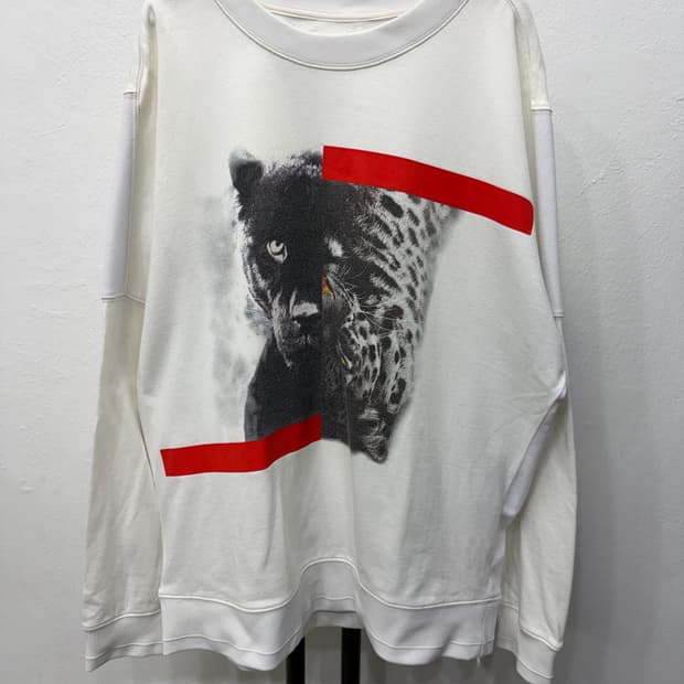 정품) 시스템옴므 한섬 20ss 오버핏 프린팅 맨투맨 100