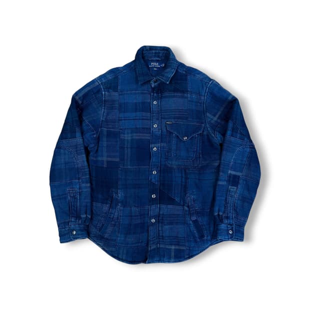 폴로랄프로렌 인디고 패치워크 셔츠 자켓