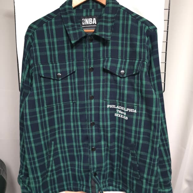 NBA 필라델피아 체크 셔츠 M ✨️정품✨️