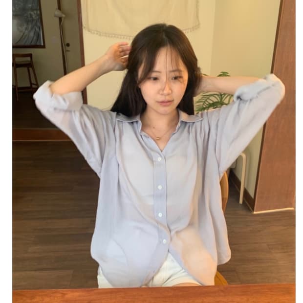 오이니 내추럴 셔츠 소라 와이셔츠 블라우스