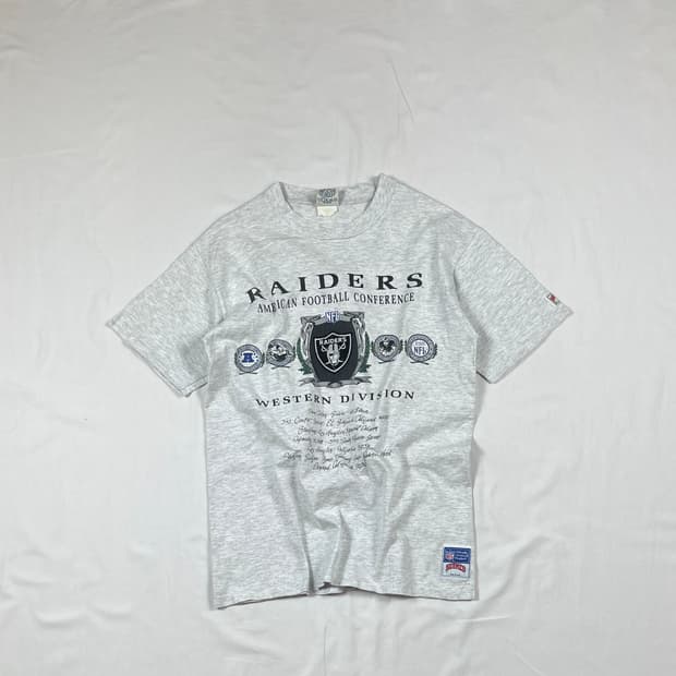 90’s nfl 레이더스 팀 프린트 반팔티