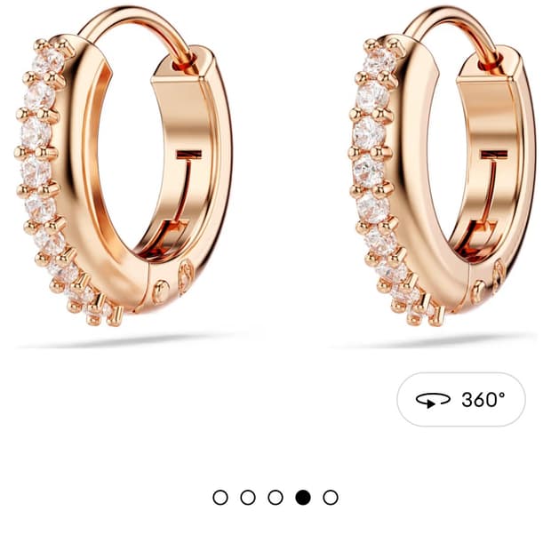 새제품)스와로브스키 후프 귀걸이 정품