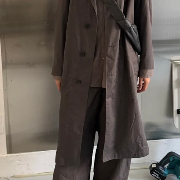 유니클로U 트렌치 코트 XS 그레이