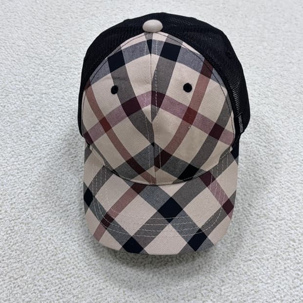 130 닥스 키즈 체크패턴 볼캡 모자 0320E