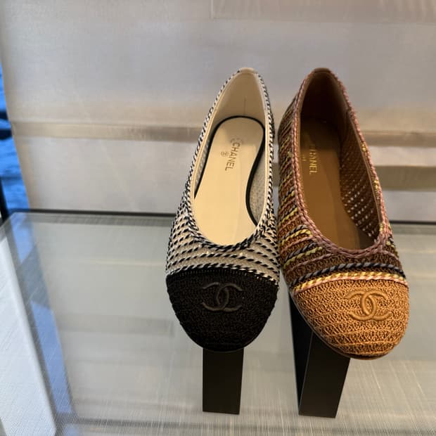 샤넬 망사 37 플랫 