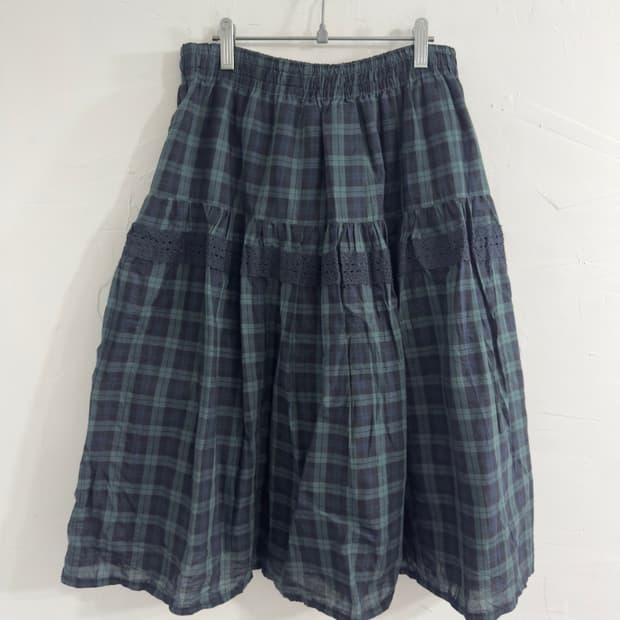 check mori skirt