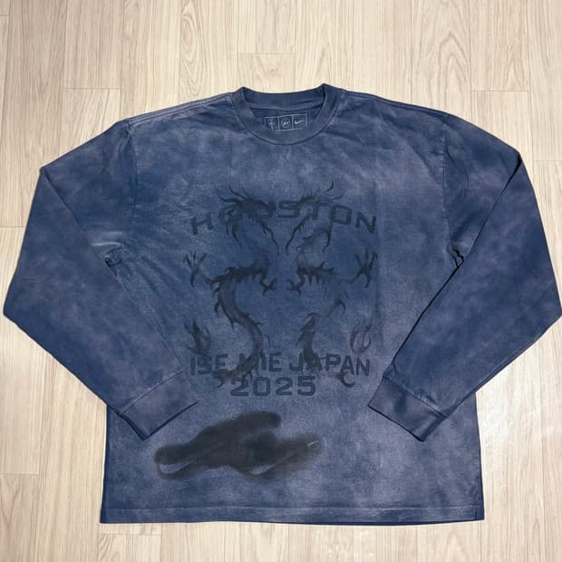 [L] 트래비스 스캇 프라그먼트 나이키 롱슬리브 네이비 캑터스 잭