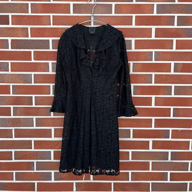Anna sui 도트 시스루 롱 자켓