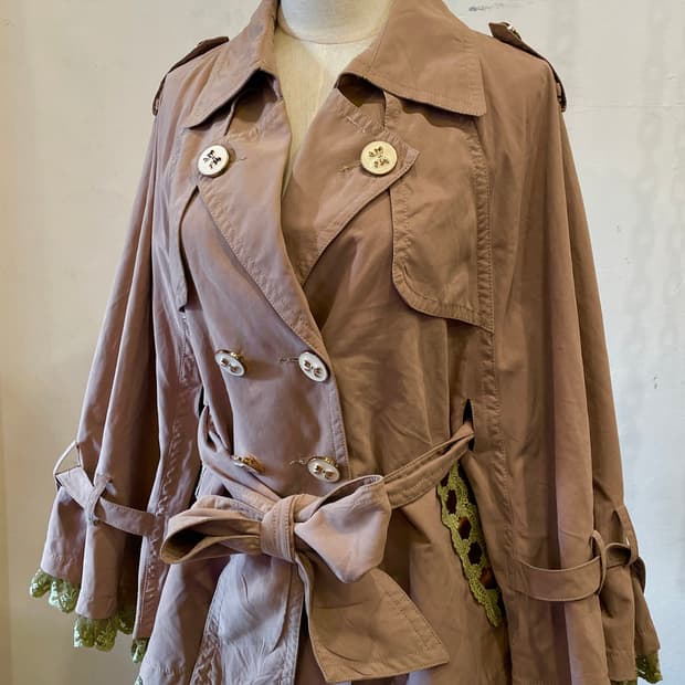 liz lisa 리즈리사 리본 버튼 녹차 초코 베이지 케이프