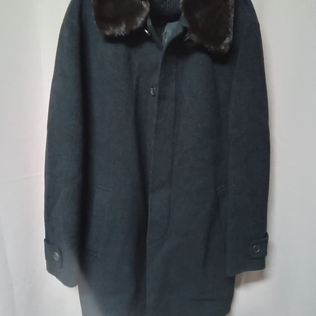 로가디스 캐시미어 밍크넥 반코트