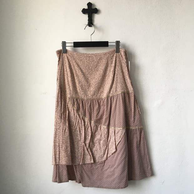 Patch work point skirt