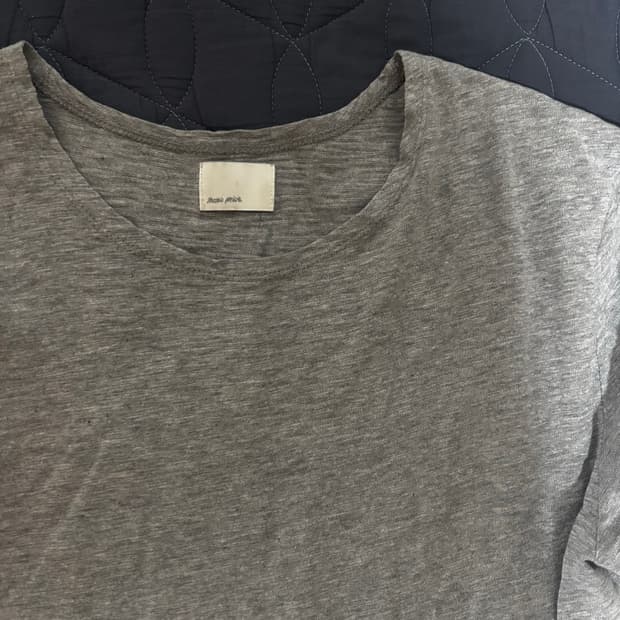 모노프리베 텍스타일 롱슬리브 멜란지그레이