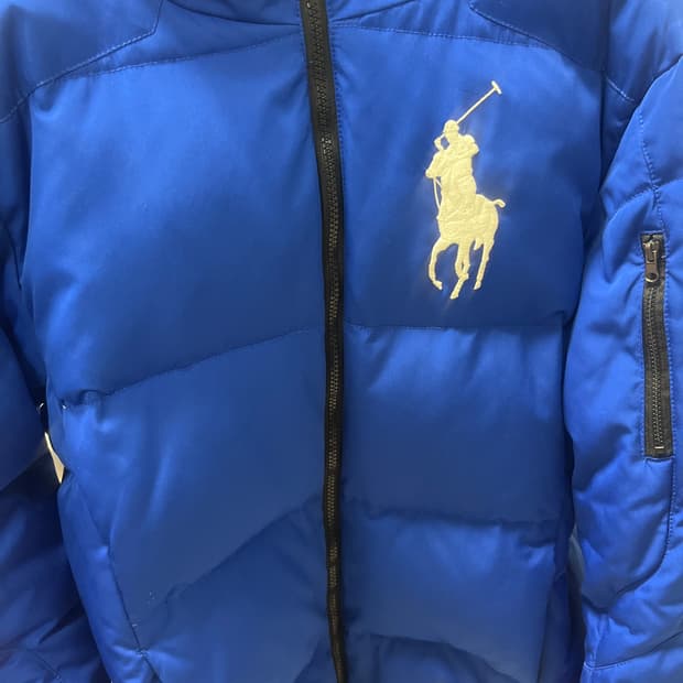 폴로 빅포니 패딩 블루