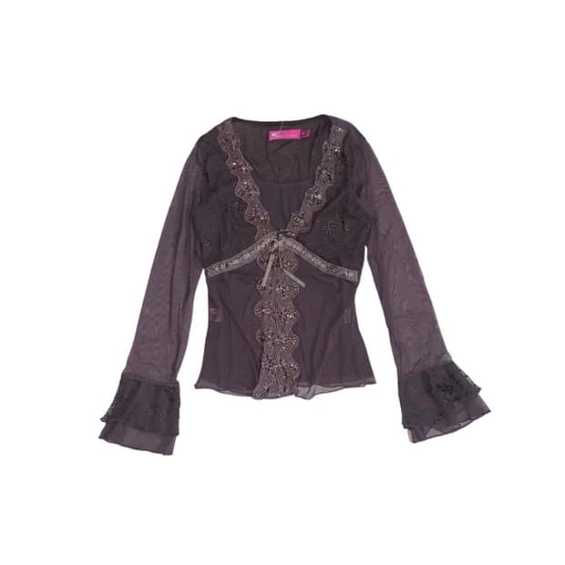 Vintage Fairly brown blouse