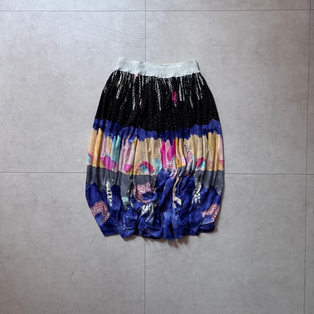 츠모리 치사토 프린트 밴딩 스커트