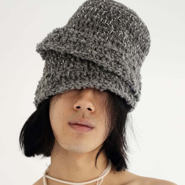 낫띵에브리띵 핸드메이드 니트 버킷햇