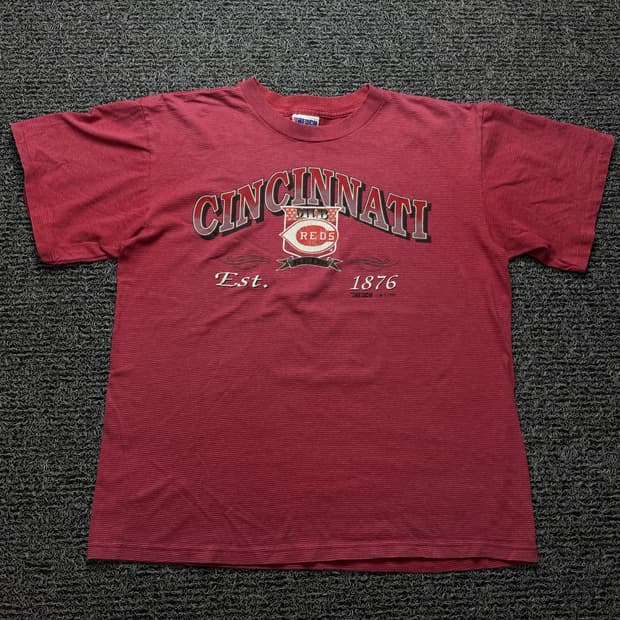 90s USA 오리지날 빈티지 MLB 신시내티 레드 티셔츠 581